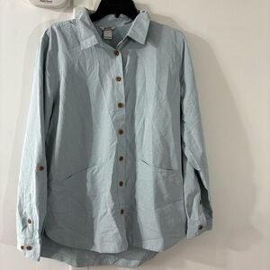 Duluth Trading Vented Shirt Mens L Long Sleeve Lightweight Fishing Hike Outdoor